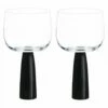 Anton Studios Oslo Set Of 2 Gin Glasses Black -HARTS OF STUR Sales ASD10384 Anton Studios Set of 2 Oslo Gin Glasses Black