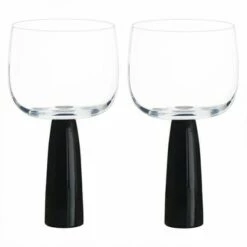 Anton Studios Oslo Set Of 2 Gin Glasses Black