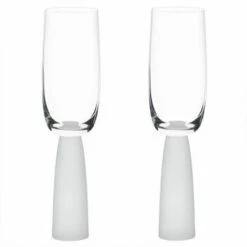 Anton Studios Oslo Set Of 2 Champagne Flutes Frost
