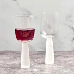 Anton Studios Oslo Set Of 2 Wine Glasses Frost -HARTS OF STUR Sales ASD10391 Anton Studios Set of 2 Oslo Wine Glasses Frost 4