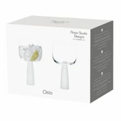 Anton Studios Oslo Set Of 2 Gin Glasses Frost -HARTS OF STUR Sales ASD10392 Anton Studios Set of 2 Oslo Gin Glasses Frost 3