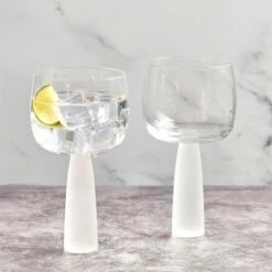 Anton Studios Oslo Set Of 2 Gin Glasses Frost -HARTS OF STUR Sales ASD10392 Anton Studios Set of 2 Oslo Gin Glasses Frost 4