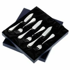 Arthur Price Of England Baguette Sovereign Stainless Steel Set Of 6 Pairs Of Fish Eaters