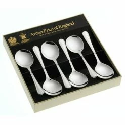 Arthur Price Of England Britannia Sovereign Stainless Steel Set Of 6 Fruit Spoons