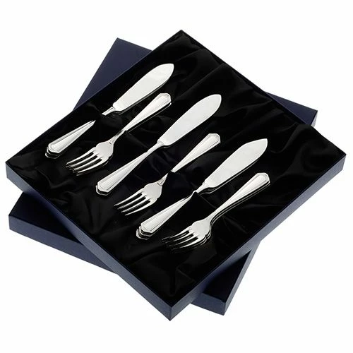Arthur Price Of England Chester Sovereign Stainless Steel Set Of 6 Pairs Of Fish Eaters -HARTS OF STUR Sales Arthur Price Chester Sovereign 6 Fish Eaters 2