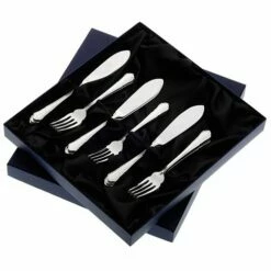 Arthur Price Of England Dubarry Sovereign Silver Plate Set Of 6 Pairs Of Fish Eaters