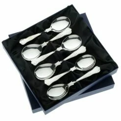 Arthur Price Kings Sovereign Silver Plate Set Of 6 Fruit Spoons