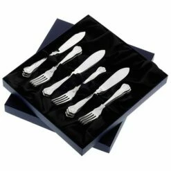 Arthur Price Kings Sovereign Stainless Steel Set Of 8 Pairs Of Fish Eaters