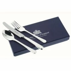 Arthur Price Of England 18/10 Stainless Steel Grecian Design Childrens 3 Piece Cutlery Gift Box Set