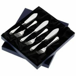 Arthur Price Old English Sovereign Stainless Steel Set Of 8 Pairs Of Fish Eaters