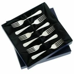 Arthur Price Of England Rattail Sovereign Stainless Steel Set Of 6 Fruit Forks