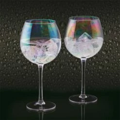 BarCraft Set Of Two Iridescent Gin Glasses 9 BarCraft Set Of Two Iridescent Gin Glasses -HARTS OF STUR Sales BCGINLUST2PC Barcraft GIN GLASS 2PC GLASS IRIDESCENT 2