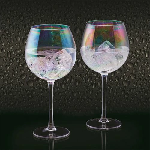BarCraft Set Of Two Iridescent Gin Glasses 5 BarCraft Set Of Two Iridescent Gin Glasses - Image 3