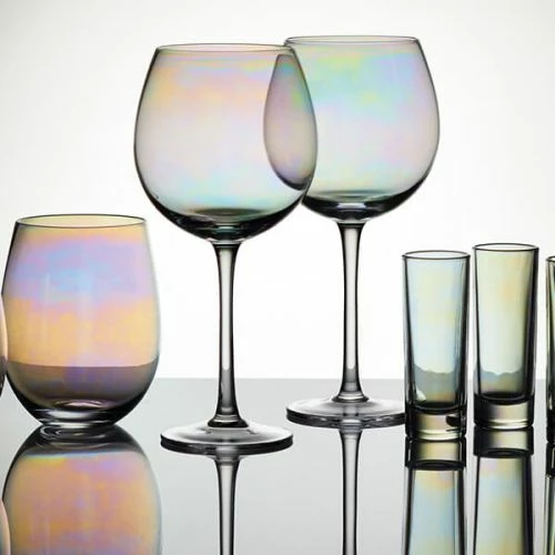 BarCraft Set Of Two Iridescent Gin Glasses 7 BarCraft Set Of Two Iridescent Gin Glasses - Image 5