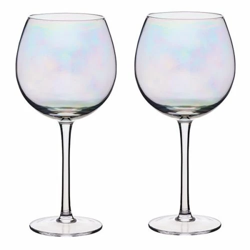 BarCraft Set Of Two Iridescent Gin Glasses 3 BarCraft Set Of Two Iridescent Gin Glasses
