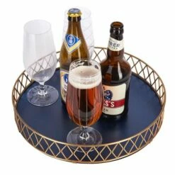 BarCraft Brass Finish Serving Tray -HARTS OF STUR Sales BCTRAYBLUBRS BarCraft Brass Finish Serving Tray NEW 2