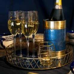 BarCraft Brass Finish Serving Tray -HARTS OF STUR Sales BCTRAYBLUBRS BarCraft Brass Finish Serving Tray NEW 3