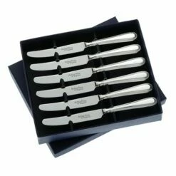 Arthur Price Of England Sovereign Stainless Steel Set Of Six Tea Knives Bead