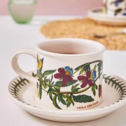 Portmeirion Botanic Garden Tea Cup & Saucer Set Of 6 -HARTS OF STUR Sales BG04102 Botanic Garden by Portmeirion Tea Cup And Saucer Set of 6 2