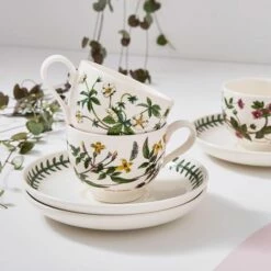 Portmeirion Botanic Garden Teacup & Saucer Traditional Set Of 6 -HARTS OF STUR Sales BG04107 Botanic Garden by Portmeirion Teacup And Saucer Traditional Set of 6 2