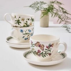 Portmeirion Botanic Garden Breakfast Cup & Saucer Set Of 6 -HARTS OF STUR Sales BG04557 Botanic Garden by Portmeirion Breakfast Cup And Saucer Set of 6 1