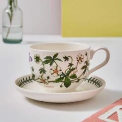 Portmeirion Botanic Garden Breakfast Cup & Saucer Set Of 6 -HARTS OF STUR Sales BG04557 Botanic Garden by Portmeirion Breakfast Cup And Saucer Set of 6 2