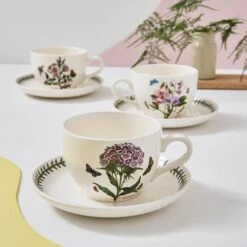 Portmeirion Botanic Garden Jumbo Cup & Saucer Set Of 6 -HARTS OF STUR Sales BG42000 Botanic Garden by Portmeirion Jumbo Cup And Saucer Set of 6 2
