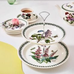 Portmeirion Botanic Garden 2 Tier Cake Stand -HARTS OF STUR Sales BG46600 Botanic Garden by Portmeirion 2 Tier Cake Stand 1