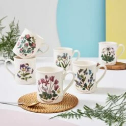 Portmeirion Botanic Garden Breakfast Mug Set Of 6 -HARTS OF STUR Sales BG48700 Botanic Garden by Portmeirion Breakfast Mug Set of 6 1