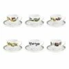 Portmeirion Botanic Garden Espresso Cup & Saucer Set Of 6 -HARTS OF STUR Sales BG67085 Botanic Garden by Portmeirion Espresso Cup And Saucer Set of 6
