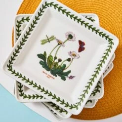 Portmeirion Botanic Garden Square Plate Set Of 6 -HARTS OF STUR Sales BG78996XF Botanic Garden by Portmeirion Square Plate Set of 6 1