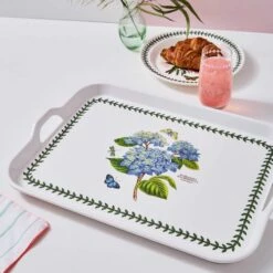 Portmeirion Botanic Garden Handled Serving Tray Hydrangea 6 Portmeirion Botanic Garden Handled Serving Tray Hydrangea -HARTS OF STUR Sales BGJCSR006 Botanic Garden by Portmeirion Handled Serving Tray Hydrangea 1