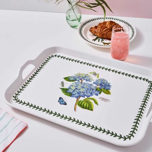 Portmeirion Botanic Garden Handled Serving Tray Hydrangea 4 Portmeirion Botanic Garden Handled Serving Tray Hydrangea - Image 2