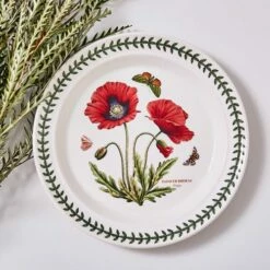 Portmeirion Botanic Garden 10" Plate Poppy Set Of 6 -HARTS OF STUR Sales BGPO05052 Botanic Garden by Portmeirion 10 Inch Plate Poppy Set of 6 2