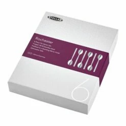 Stellar Rochester Polished Set Of 6 Teaspoons Gift Box Set -HARTS OF STUR Sales BL29 Stellar Rochester 6 Piece Tea Spoon Set 1