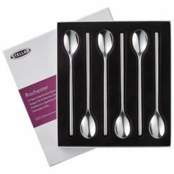 Stellar Rochester Polished 6 Piece Latte/Sundae Spoon Gift Box Set