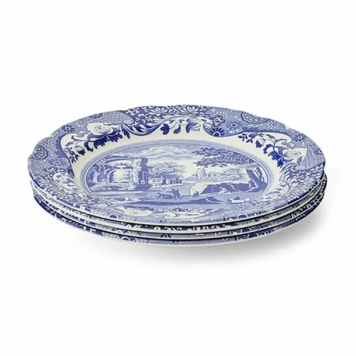 Spode Blue Italian Set Of 4 27cm Plates 5 Spode Blue Italian Set Of 4 27cm Plates - Image 3