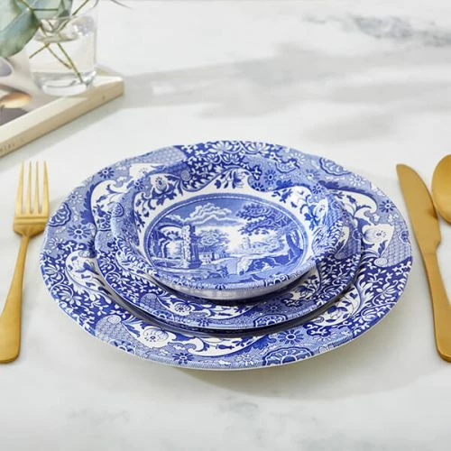 Spode Blue Italian Set Of 4 27cm Plates 7 Spode Blue Italian Set Of 4 27cm Plates - Image 5