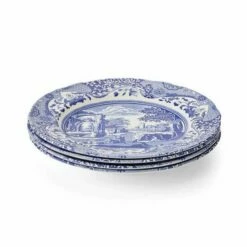 Spode Blue Italian Set Of 4 23cm Plates -HARTS OF STUR Sales BLI0120 Spode Blue Italian Plate 23cm 2