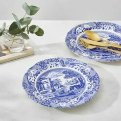 Spode Blue Italian Set Of 4 23cm Plates -HARTS OF STUR Sales BLI0120 Spode Blue Italian Plate 23cm 4