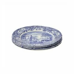 Spode Blue Italian Set Of 4 19cm Plates -HARTS OF STUR Sales BLI0140 Spode Blue Italian Plate 19cm 2