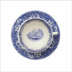 Spode Blue Italian Set Of 4 Teacups & Saucer -HARTS OF STUR Sales BLI1130 Spode Blue Italian Teacup and Saucer 3