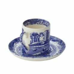 Spode Blue Italian Set Of 4 Coffee Cups & Saucer -HARTS OF STUR Sales BLI1200 Spode Blue Italian Coffee Cup and Saucer 2