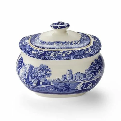 Spode Blue Italian Sugar Box 3 Spode Blue Italian Sugar Box