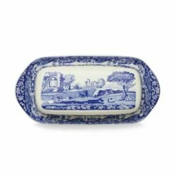 Spode Blue Italian Butter Dish -HARTS OF STUR Sales BLI2850X Spode Blue Italian Butter Dish 1