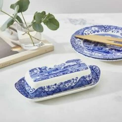 Spode Blue Italian Butter Dish -HARTS OF STUR Sales BLI2850X Spode Blue Italian Butter Dish 4