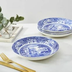 Spode Blue Italian Set Of 4 23cm Pasta Bowls 12 Spode Blue Italian Set Of 4 23cm Pasta Bowls -HARTS OF STUR Sales BLI3886 Spode Blue Italian Pasta Bowl 4