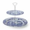 Spode Blue Italian 2-Tier Cake Stand -HARTS OF STUR Sales BLI5125 Spode Blue Italian 2 Tier Cake Stand
