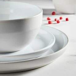 Barbary & Oak Oslo 16 Piece Dinnerware Set Grey -HARTS OF STUR Sales BO867004GRY Barbary And Oak Oslo 16 Piece Dinnerware Set Grey 4