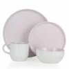 Barbary & Oak Oslo 16 Piece Dinnerware Set Pink -HARTS OF STUR Sales BO867004PNK Barbary And Oak Oslo 16 Piece Dinnerware Set Pink